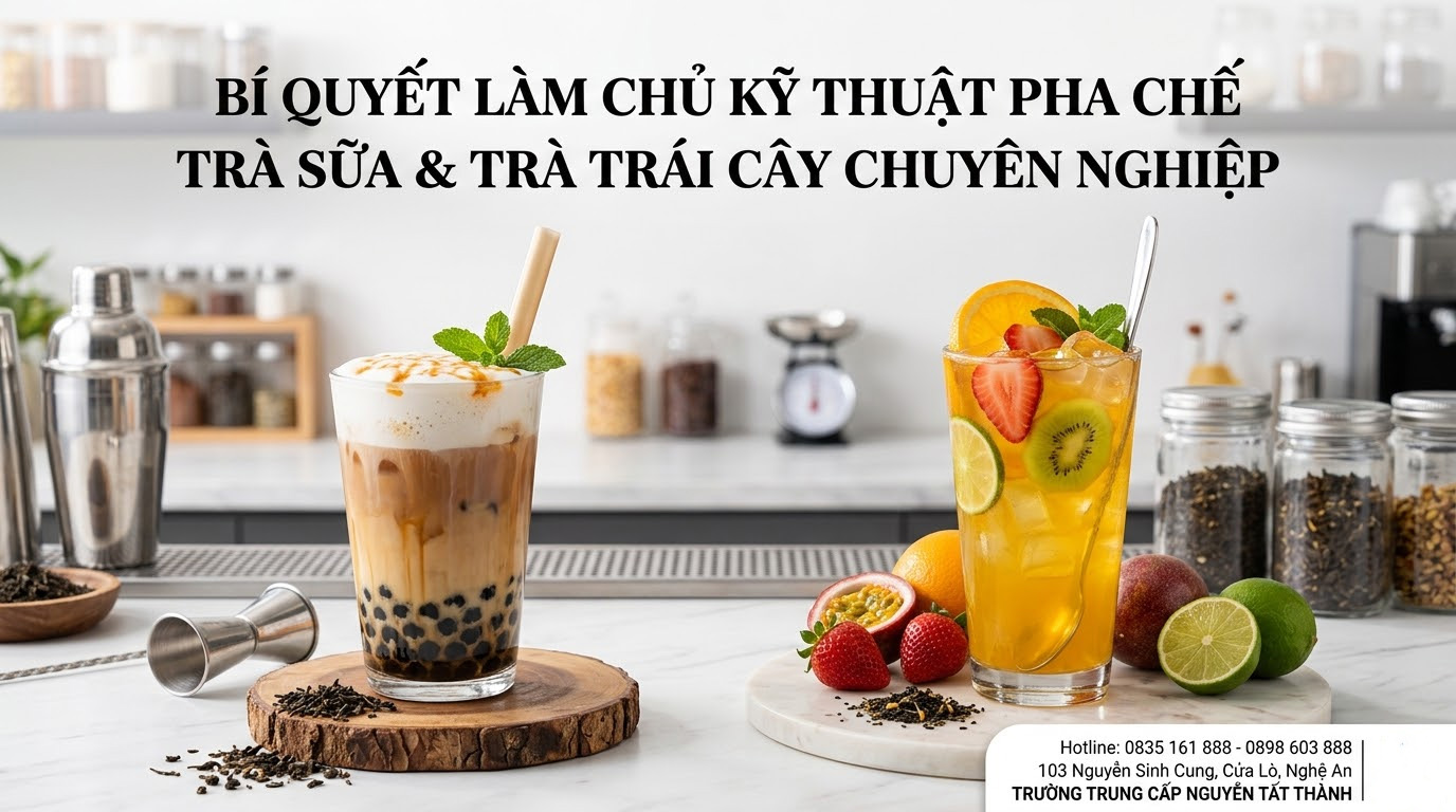 Bí Quyết Làm Chủ Kỹ Thuật Pha Chế Trà Sữa & Trà Trái Cây Chuyên Nghiệp