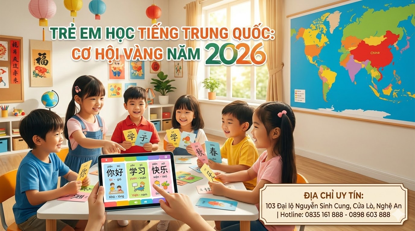 Địa chỉ học tiếng Trung cho bé uy tín tại Nghệ An năm 2026