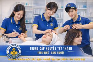 Khám phá ngành Chăm sóc sắc đẹp tại Trường Trung cấp Nguyễn Tất Thành với chương trình đào tạo thực hành chuyên sâu, trang thiết bị hiện đại, cơ hội việc làm cao và thu nhập hấp dẫn sau khi tốt nghiệp.