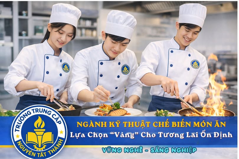 Học nghề Kỹ thuật chế biến món ăn sau lớp 9 giúp học sinh được đào tạo thực hành chuyên sâu, miễn giảm học phí, mở rộng cơ hội việc làm và khởi nghiệp trong ngành ẩm thực.