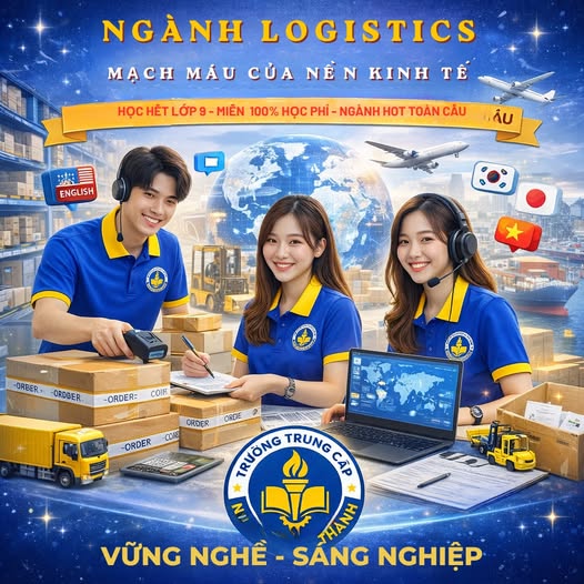 Ngành Logistics tại Trường Trung cấp Nguyễn Tất Thành mang đến cho học sinh sau lớp 9 cơ hội học tập trong lĩnh vực quản lý chuỗi cung ứng, kho vận và xuất nhập khẩu. Chương trình đào tạo thực tiễn, cơ hội việc làm rộng mở, phù hợp xu hướng phát triển kinh tế và hội nhập toàn cầu.